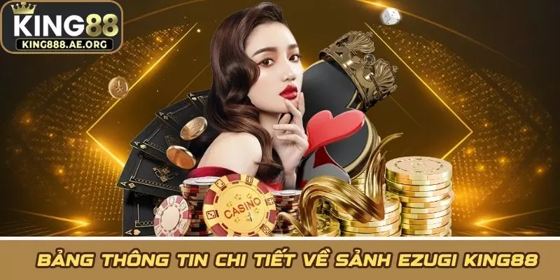 Bảng thông tin chi tiết về sảnh Ezugi KING88