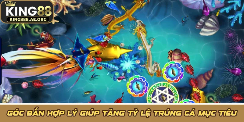 Góc bắn hợp lý giúp tăng tỷ lệ trúng cá mục tiêu