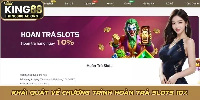Khái quát về chương trình hoàn trả Slots 10%
